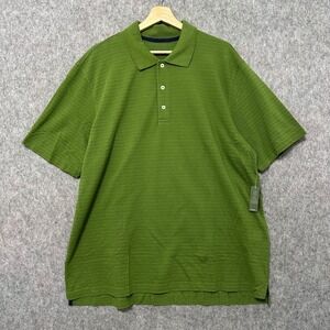 NEW Eddie Bauer Mens Green Performance Tee Polo Shirt UPF 30 Fast Dry XL